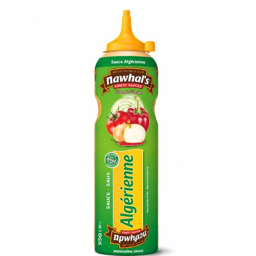Nawhal's Sauce Algérienne Squeeze 500 ml – Sauce Crémeuse Épicée pour Burgers, Sandwichs, Tacos, Shawarmas, Kebabs & Frites