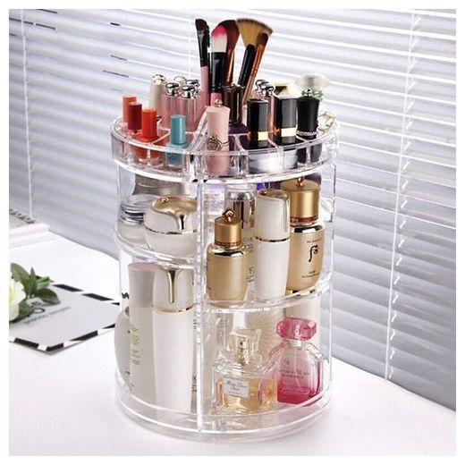 boîte de rangement maquillage rotatif - 360 degrés
