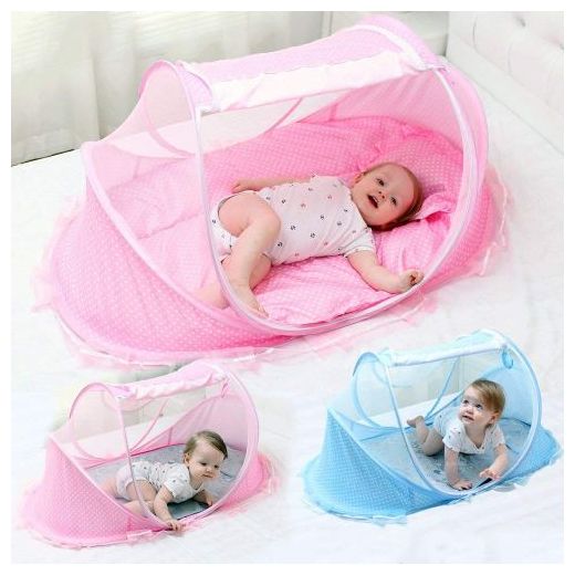 Generic Lit Appoint Bébé avec Moustiquaire - Rose - image 2