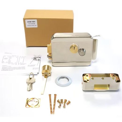 ACM Serrure électrique ACM-Y091, serrure de jante électrique intelligente 12V DC avec un seul cylindre - Sécurité & Simplicité