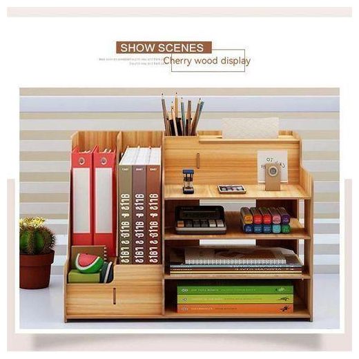 Generic Dossier DIY, Support de fichiers de tiroir de bureau, Porte-stylo, Étagère de rangement de bureau - image 4