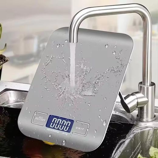 Generic Balance de cuisine numérique avec affichage LED, capacité 10kg/1g, panneau en acier inoxydable, balance électronique, pour bijoux, aliments, snacks, pesage, outils de cuisson, grande taille - image 3