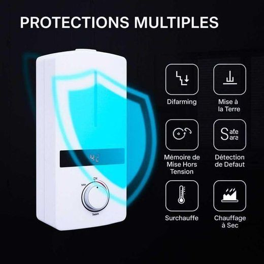 Generic Chauffe-eau Instantané sans réservoir 220V 5.5kw - Assurance Total avec Garantie 12 mois et Installation Gratuite - image 4