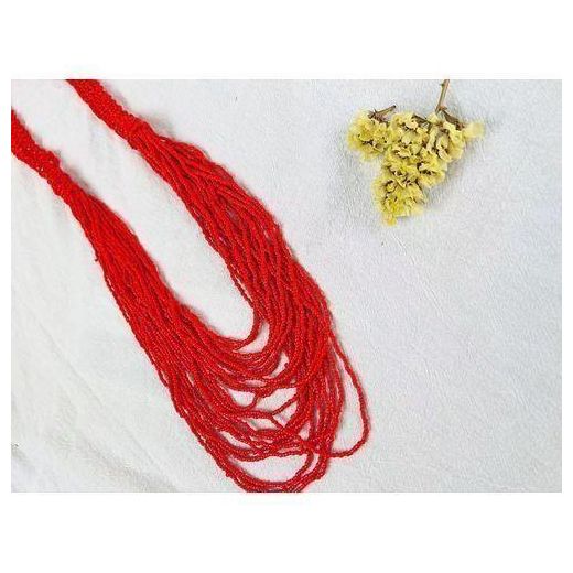 Fashion JQ Shops Collier Africain en Perles Rouge Fait à la Main - image 2