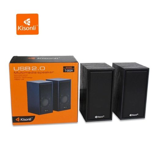 Kisonli Haut-parleur baffle USB Ks T-002A filaire sortie aux jack et usb pour téléphone ordi tv c2 - image 2