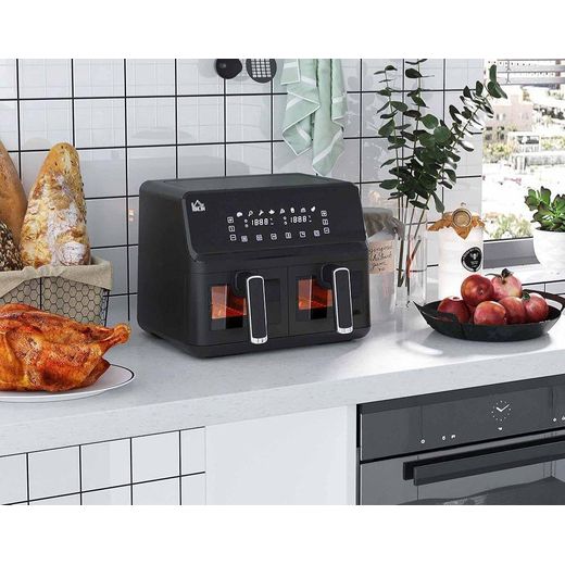 Friteuse Sans Huile Double, Air Fryer Tour, Capacité XXL , 12 Programmes Préétablis, Fonction Minuterie