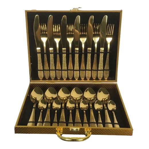 Ensemble mallette couverts cuillère fourchette couteau - 24 pcs