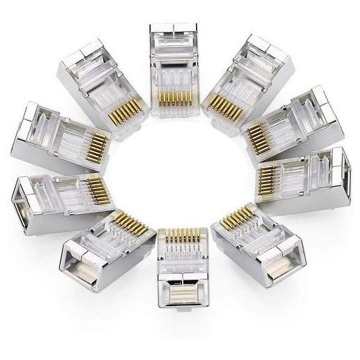 Generic Lot de 50 connecteurs de passage Cat6 RJ45 Métal