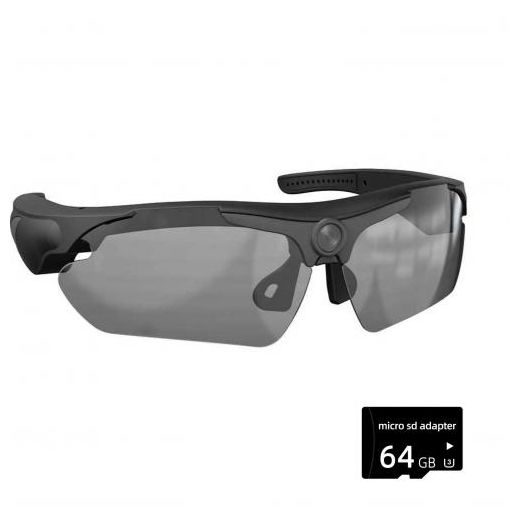 Generic Lunettes de Camera Polarisées Full HD 1080P inclus carte microSD 64gb