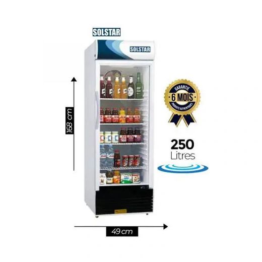 Solstar Réfrigérateur Vertical SOLSTAR - VC 2500 SS - WHB - 12Mois