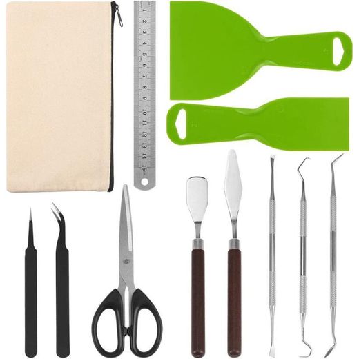 Generic Ensemble de 12 outils de désherbage en vinyle, kit d'outils de lettrage par transfert thermique et découpe de papier fait main - image 2