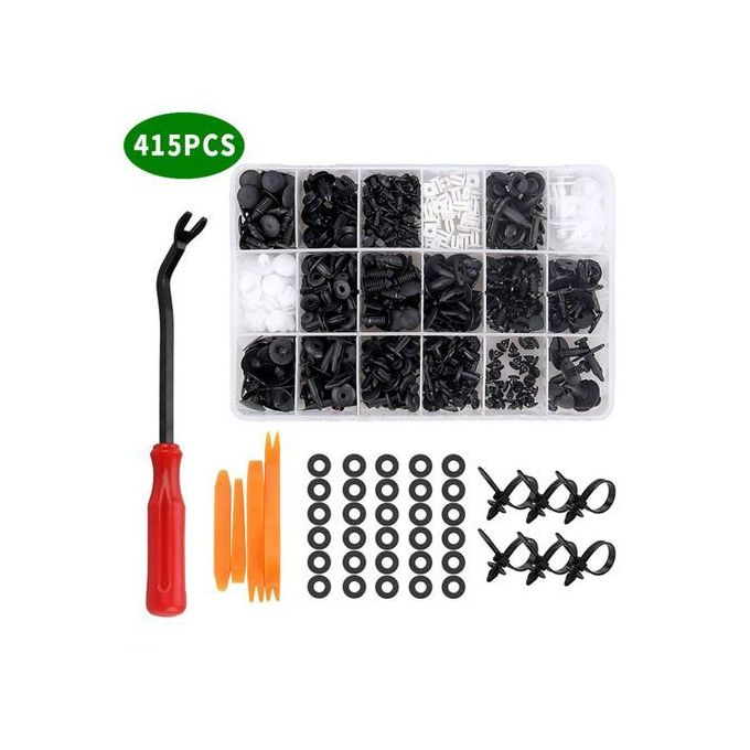 Generic 100pcs Mixtes Auto Fixation Clip Voiture Corps De Retenue Rivet  Pare-chocs Porte Clips De Fixation - Prix pas cher