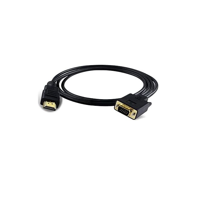 Câble/Adaptateur HDMI Mâle vers VGA Mâle, LinQ - Noir - Français