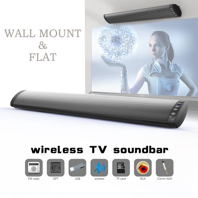 Haut-parleur TV Haut-parleur Bluetooth, carte mémoire de prise en charge de  la barre de son / 3,5 mm / RCA 5 W × 4 pour ordinateur