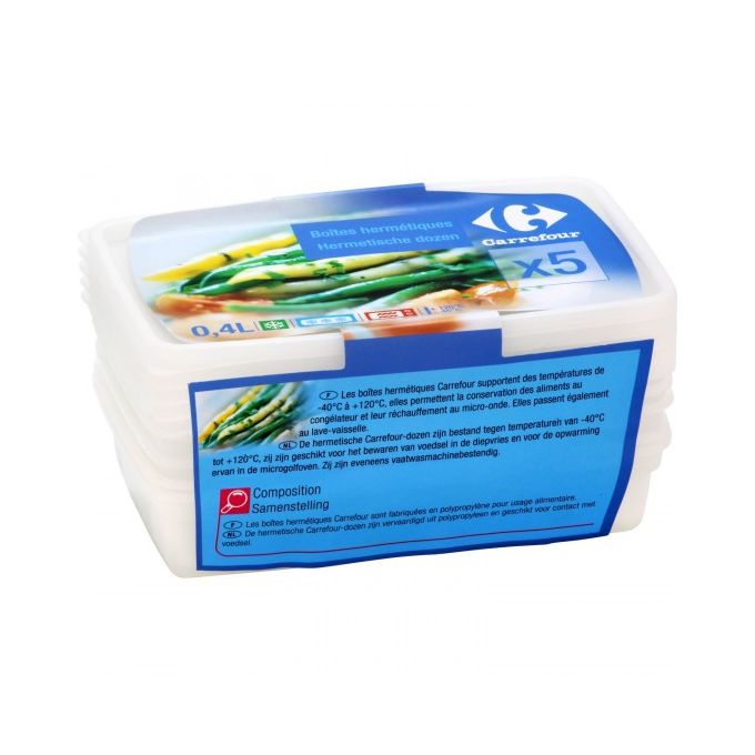 Carrefour 5 Boites Hermetiques 0 4l Prix Pas Cher Jumia Sn