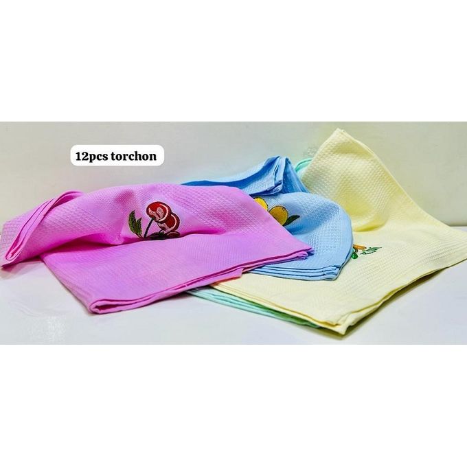 12 Chiffons Microfibre Kemes 30x30cm - Sans Traces, Ultra-Absorbants | Nettoyage Maison Et Voiture