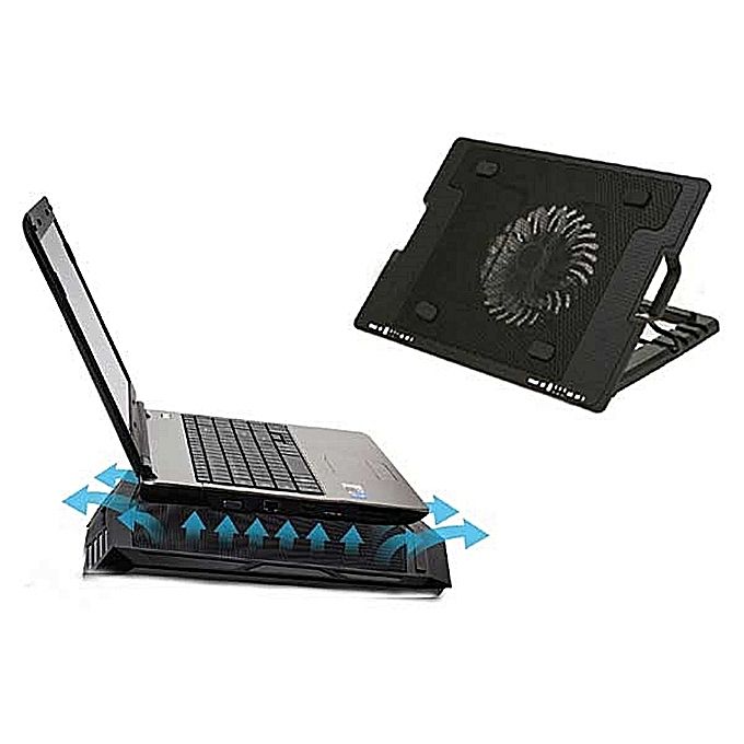 Support Refroidisseur PC Portable Avec 2 Ventilos USB - Pliable Et Réglable Pour Ordinateurs 10-15.6 Pouces
