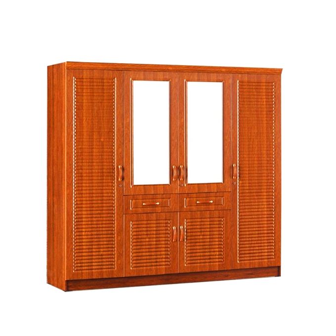 Generic Armoire Formica Bois 4 Portes Avec Miroir 200 X 200cm