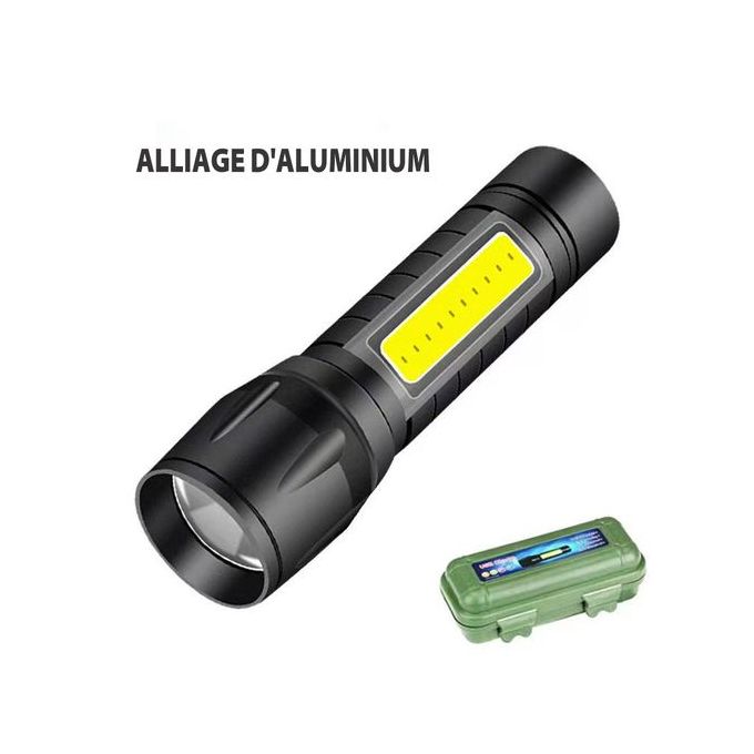 Mini lampe de poche LED en alliage d'aluminium, torche super lumineuse,  aste par USB, camping et canadiste, 3000LM, 3x18350 - AliExpress