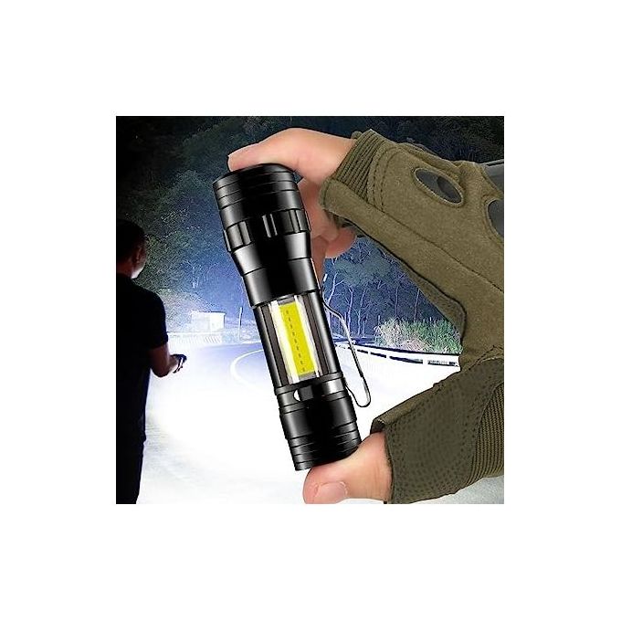 Generic Mini lampe de poche torche LED + lumière latérale petite mini lampe  torche tactique LED à haute luminosité avec clip lampe de poche compacte pour  camping en plein air - Prix