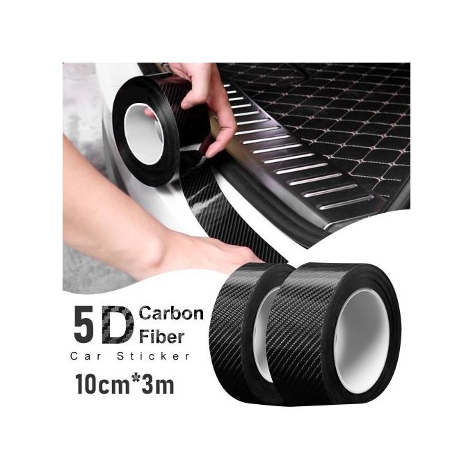 2 Pièce 6D Film Autocollant Adhésif Vinyle en Fibre de Carbone, Bandes de  fibre de carbone Anti-rayures Film protecteur (3CM*3M) - Cdiscount Auto