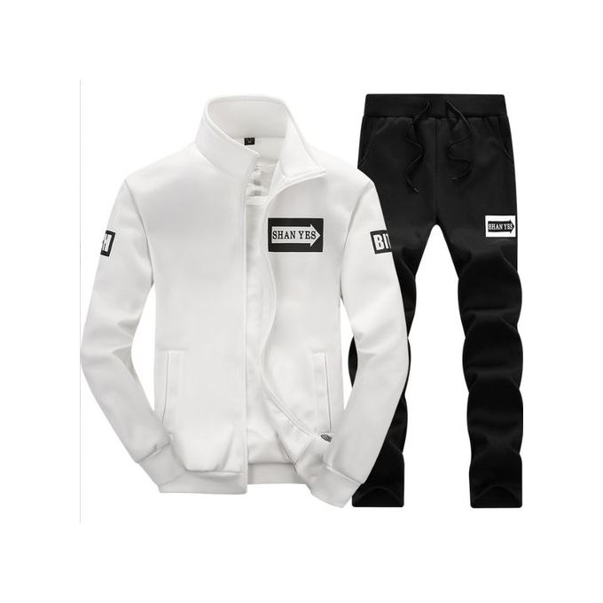 Fashion Ensemble Sweats à Capuche 2 Pièces Pour homme - Blanc/Noir - Prix  pas cher