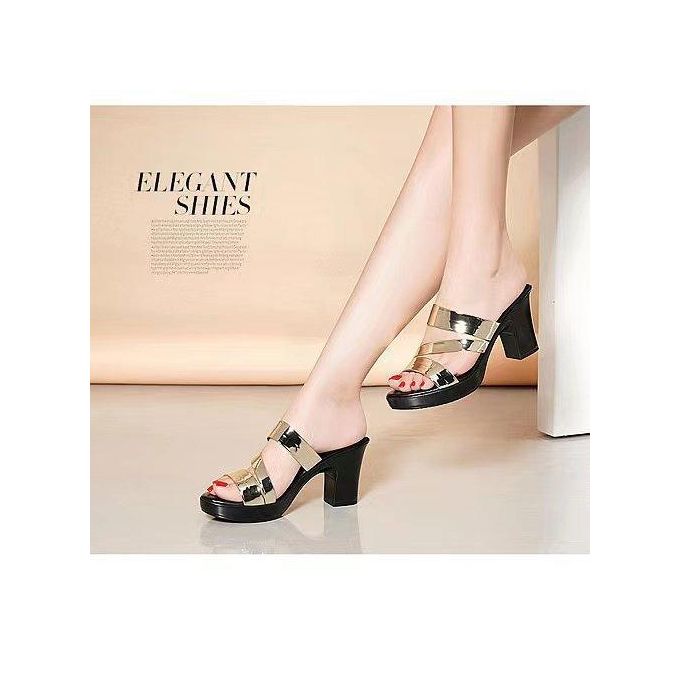 Sandales talon haut bloc suède - Femme