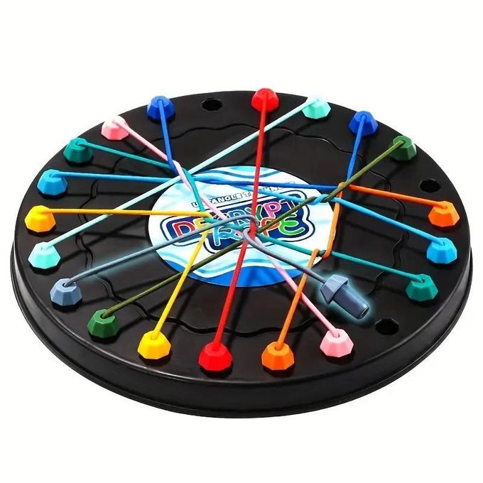 Jeu Cérébral de Nœuds Puzzle, Casse-Tête de Démêlage de Corde et Jeu de Plateau, Activités Intérieures Ludiques Lacets Stratégiques Solution Cordon pour Maison Camping