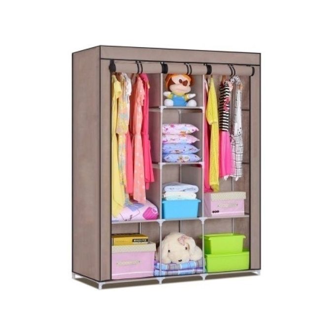 Fashion Accessory Armoire De Rangement Double Penderie Marron