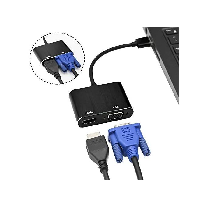 Convertisseur Adaptateur HDMI vers VGA - Sodishop