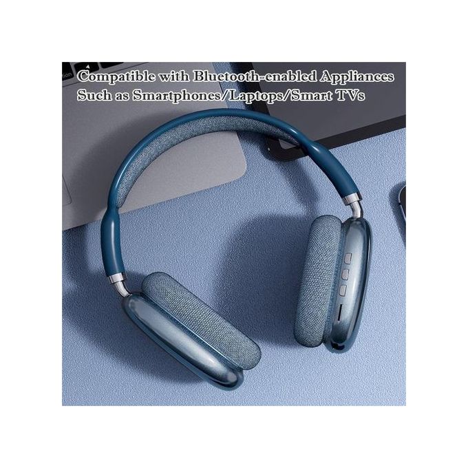 Generic Casque Bluetooth Sans Fil P9 + EDR - Version 2023 - Anti Bruit Avec  Micro - bleu - Prix pas cher