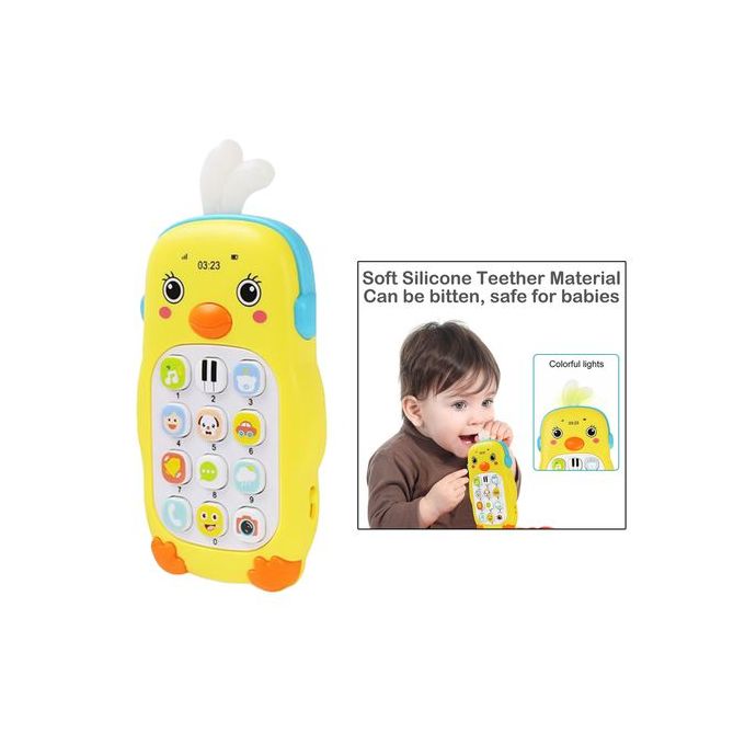 Téléphone portable de simulation de radis de dessin Animé pour bébés filles  et garçons,jouet pour enfants,musique,éducation précoce,machine à histoires,jouet  d'apprentissage bilingue #G