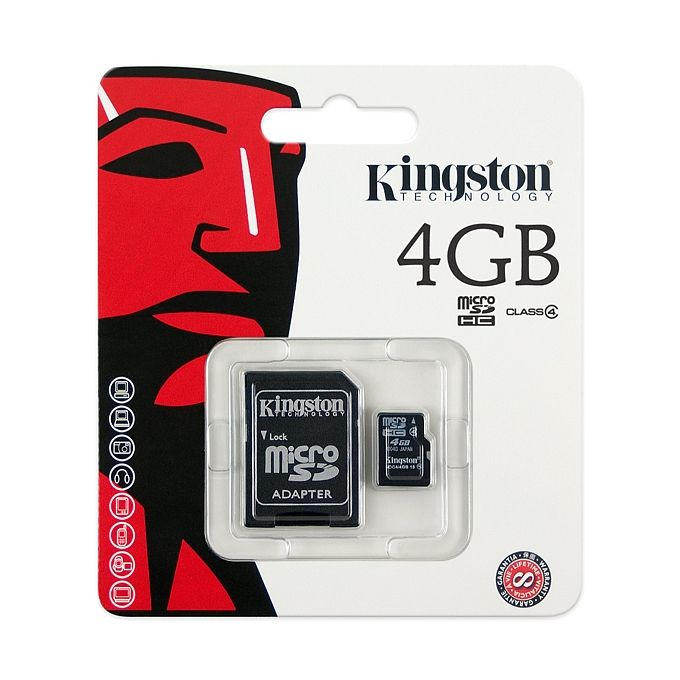 CARTE MÉMOIRE KINGSTON 4GO MICRO SD SDHC / SDXC