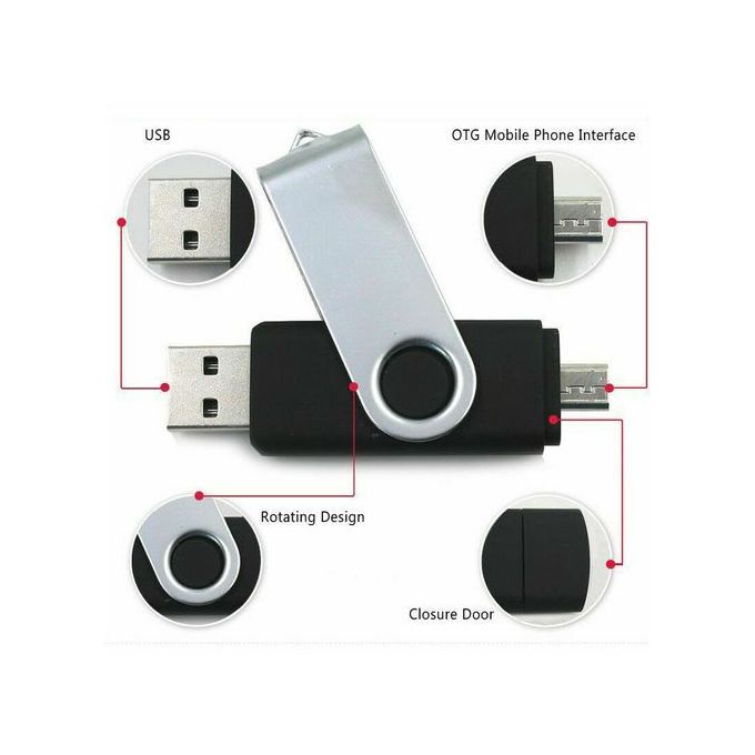 Clé USB Multi Port OTG 16 Go - Micro USB - Mini USB iphone - Mémoire flash  - SOUMARI