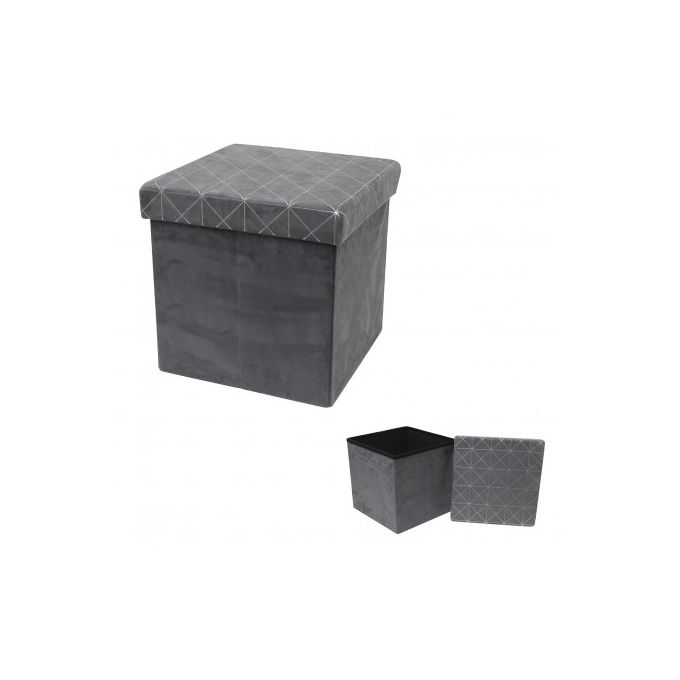 Art Pouf Coffre Rangement Pliable Gris Prix Pas Cher Jumia Sn
