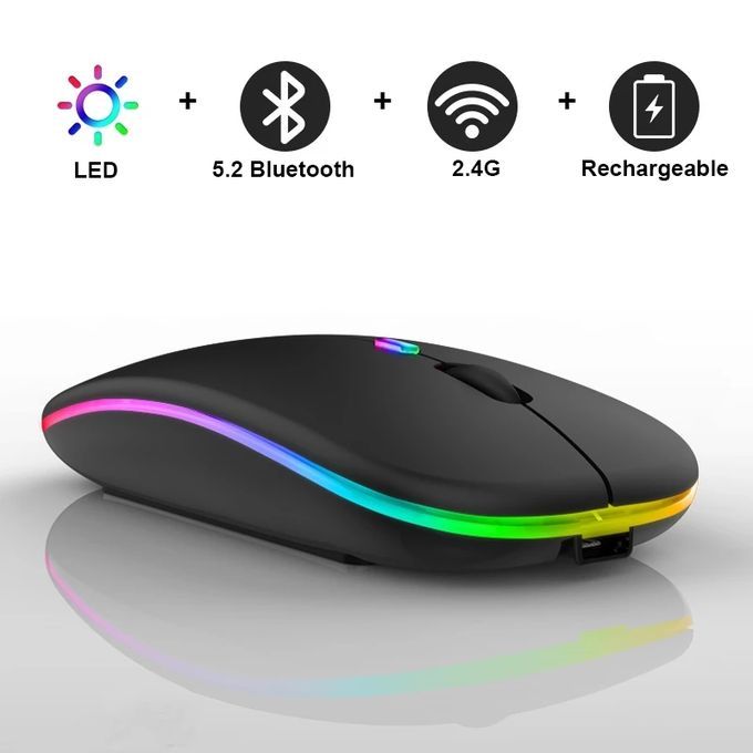 Generic Mini Souris Sans Fil Rechargeable 2.4G noir - Prix pas cher