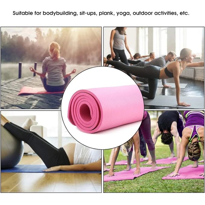Acheter Tapis de yoga antidérapant, épais et élargi, insonorisant et  résistant aux chocs, tapis de sport et de fitness domestique respectueux de  l'environnement