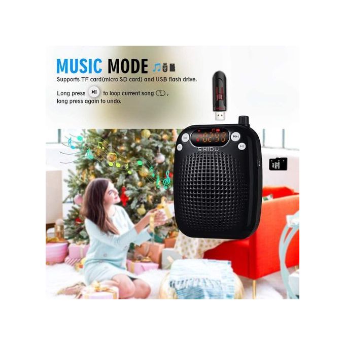 Generic Amplificateur Voix Portable avec Micro-Casque sans Fil - Noir -  Prix pas cher