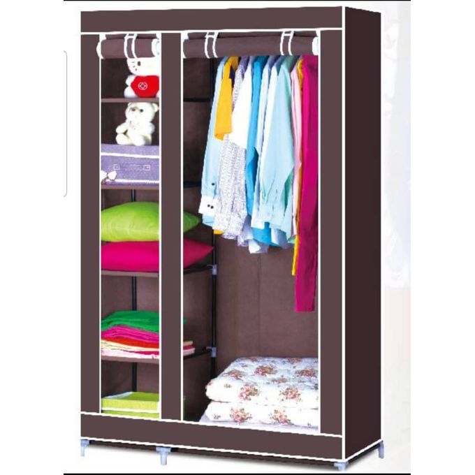 Generic Armoire Penderie 2 Battants Marron 110 45 175 Cm