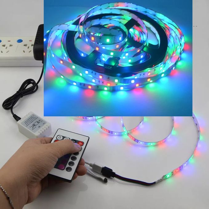 Led Strip Ruban LED Etanche 5M RGB Multicolor AVEC Télécommande sans fil à  prix pas cher