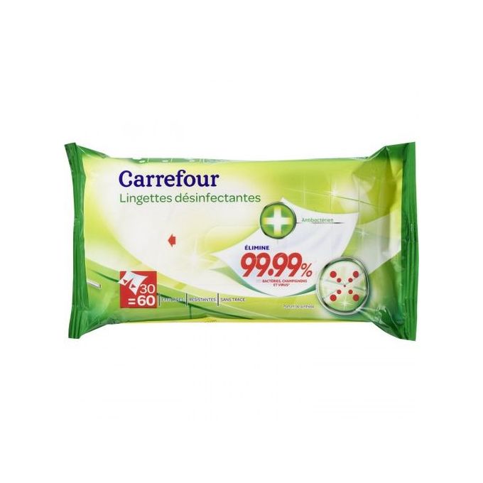 Carrefour 60 Lingettes Desinfectantes Antibacteriennes Vert Prix Pas Cher Jumia Sn