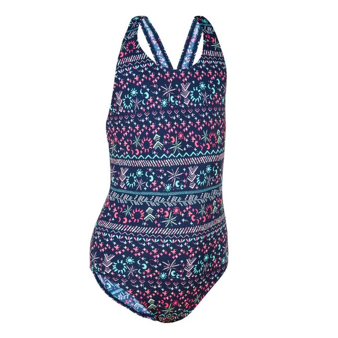Maillot De Bain Une Pièce Nabajii Fille 10 Ans – Taille 140 – Rayé Multicolore – Très Bon état