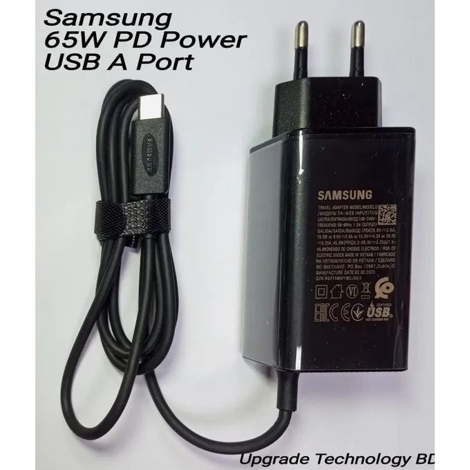 Samsung Chargeur ultra rapide 65W, USB Type-C, bloc d'alimentation
