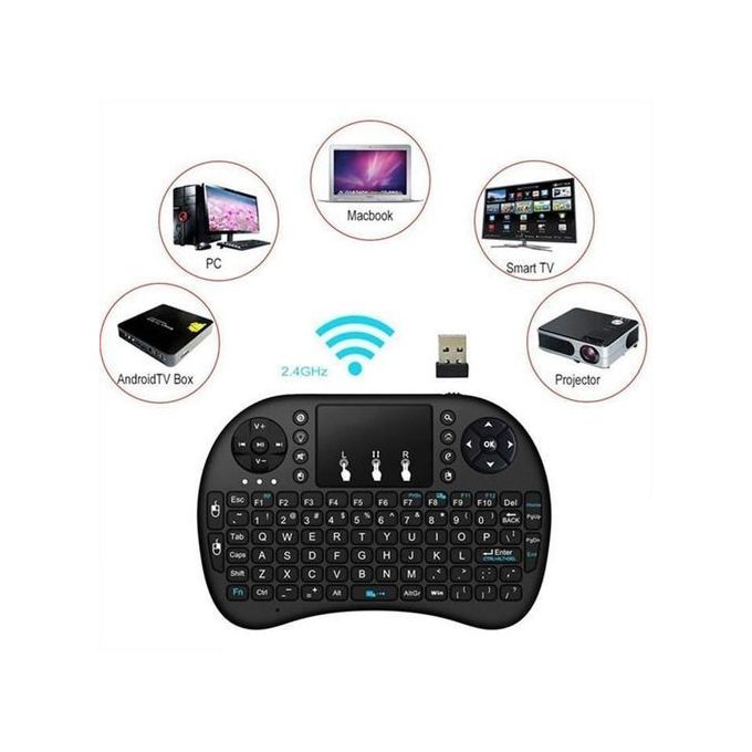 Generic Mini Clavier QWERTY Ergonomique sans Fil avec Touchpad - Prix pas  cher