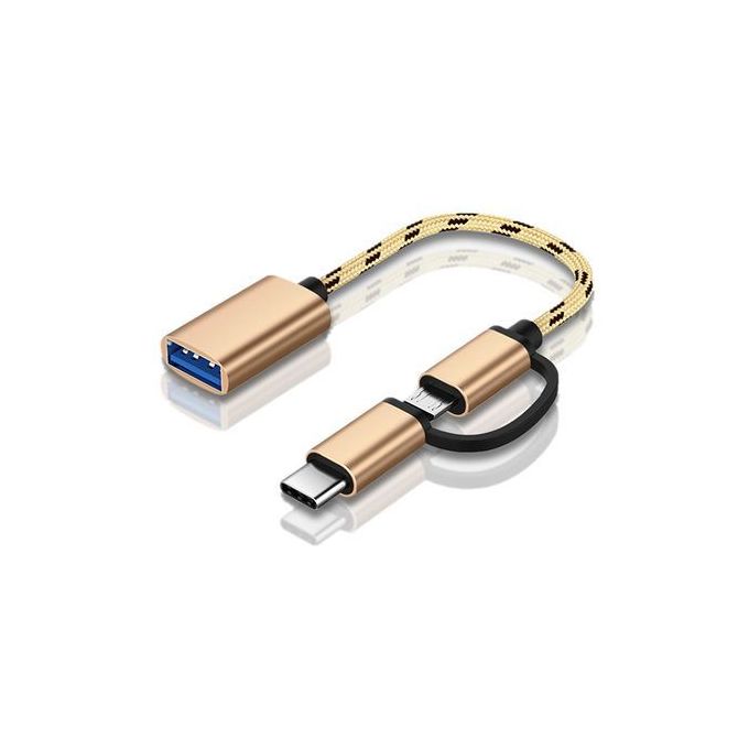 2 X Adaptateur USB C vers Micro USB - Noir et Blanc - Cdiscount Informatique