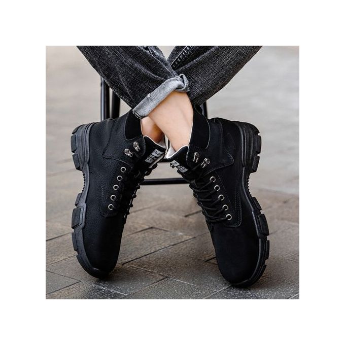 Fashion Hommes Martin Talons Hauts Casual Comfort Outdoor Chaussures Noir Prix pas cher Jumia SN