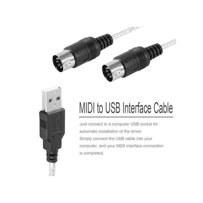 Generic Midi To Usb Interface Cable Adapter For Converter Pc To