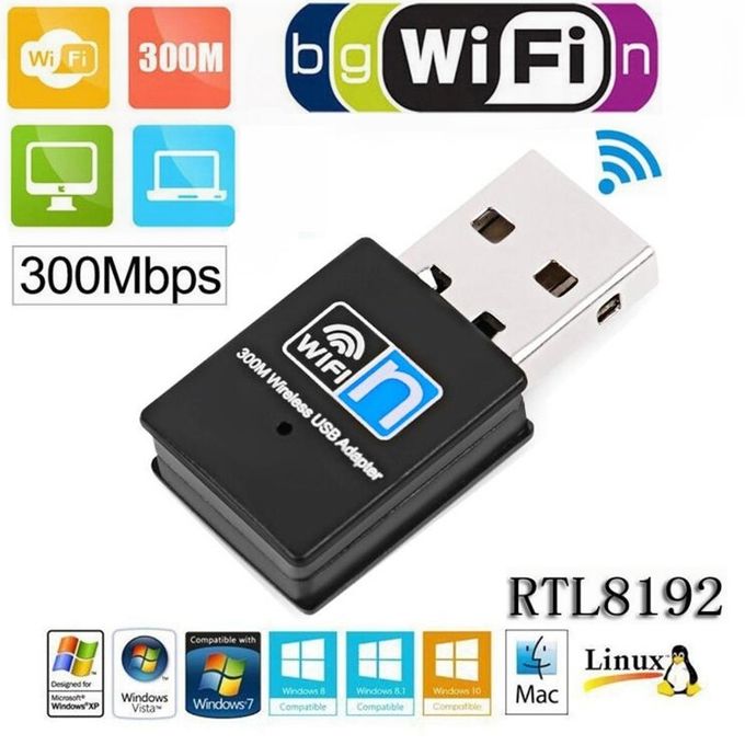 Unbrand Clé WiFi sans Fil 300Mbps WLAN 802.11 b/g/n Wifi Dongle pour PC/TV Prix pas cher