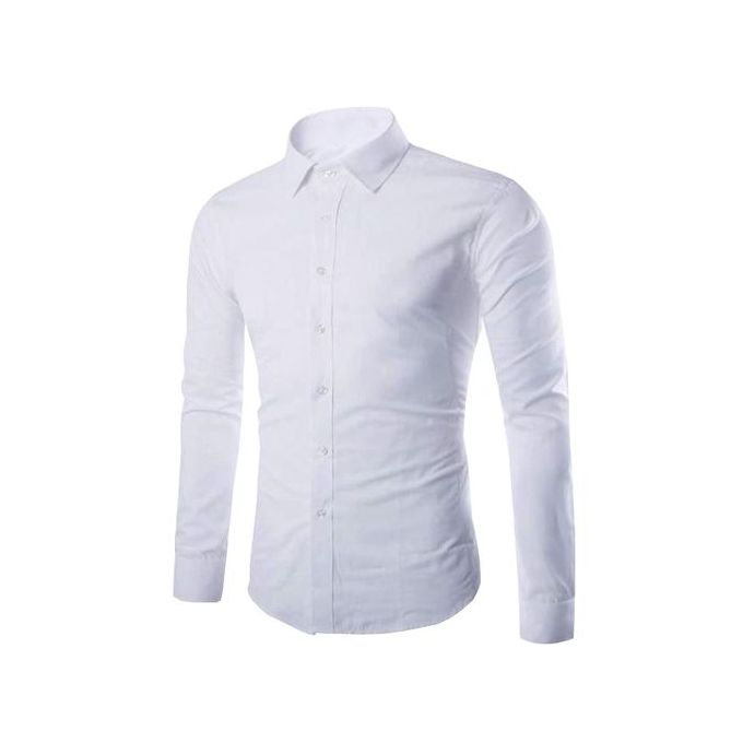 Jumia sénégal  Chemise Homme - Bleu Marine - avec Broderie Dorée et Blanc  de Lait 12000fcfa