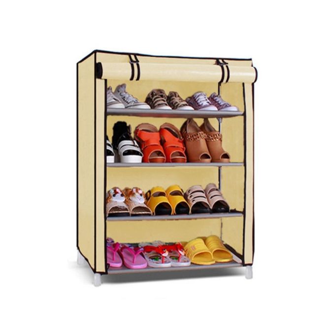 Generic Rangement De Chaussure 4 Etageres Avec Housse Fermeture Eclair Marron Prix Pas Cher Jumia Sn